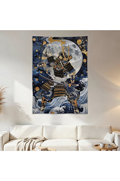 Geek Cultcha Ukiyo-E Samurai Wall Drape Wall Tapestry First Quality Satin Fab...
