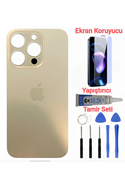 indirimplus iPhone 13 Pro Max Arka Kapak Pil Kapağı + Yapıştırıcı+Kırılmaz+Ta...