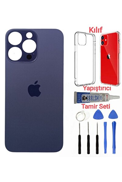 indirimplus İphone 14 Pro Max Arka Kapak Pil Kapağı Yapıştırıcı Kılıf Tamir S...