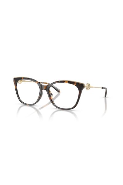 Michael Kors Woman Square Eyeglasses- Mk 4076u - Lense Size:54mm - Dark Tortoise