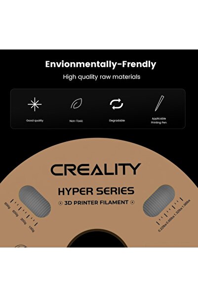 Creality Hyper Pla Gri Filament 1.75mm 1000Gr