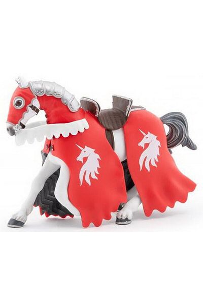 Papo Horse Figurine With Red Armor