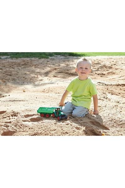 LENA Traktor s přívěsem pro děti zelený