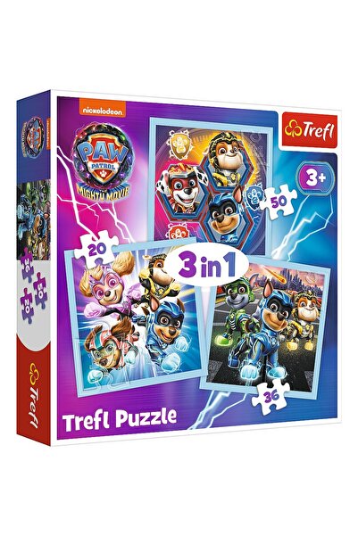 Evelise PUZZLE TREFL 3IN1 PATRULA CATELUSILOR PUTEREA CATEILOR