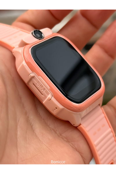 FERRO Marka Pembe Akıllı Çocuk Saat 4g Sim Kart Destekli Görüntülü Görüşme 2 Yıl Garantili + Bileklik