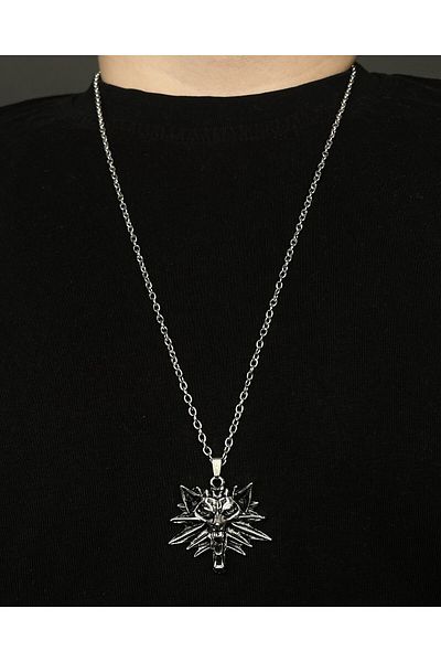 AB Takı Men's Necklace 3 Pieces Wolf Navigator and Iskand导航 Compass Figure