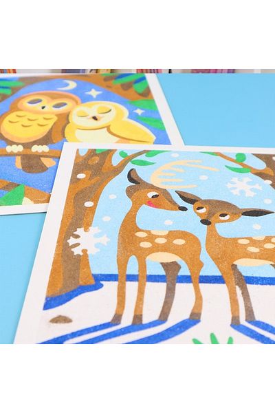 Sentosphere Creative kit with colored sand - Sablimage Animal Couples