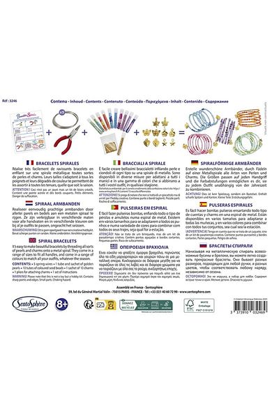 Sentosphere Creative kit with glass beads - Spiral bracelets