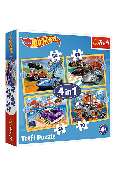 OEM Puzzle Trefl 4In1 Hot Wheels Vehicles