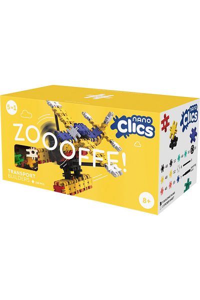 Clicstoys Nano Clics For Building Vehicles 250 Pieces Clicformers