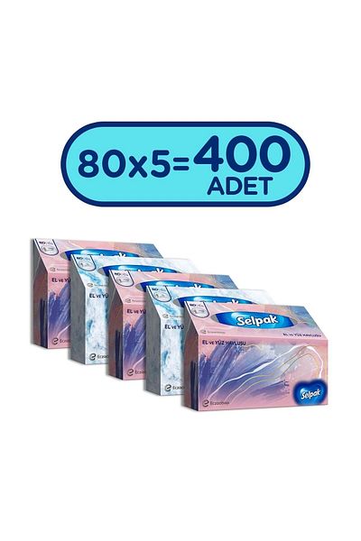 Selpak Hand And Face Towels 5 Pieces 400 Sheets
