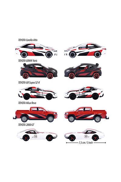 Majorette METAL CARS GIFT PACK TOYOTA 5 CARS