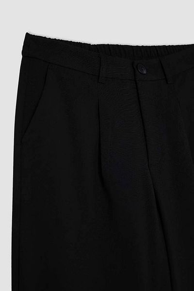 DeFacto High Waist Wide Leg Classic Pants - Double Pockets, Straight Cut D4360Ax24Au