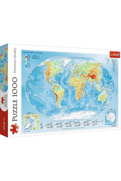 Trefl Puzzle 1000 Harta Fizica A Lumii