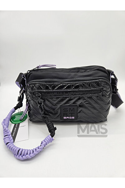 21K SMART BAGS حقائب ذكية من قماش الساتان المظلي 3249 حقيبة كتف باللون الأسود...