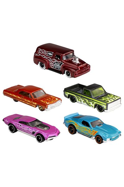mattel Set 5 Masini Hot Wheels Hw Flames