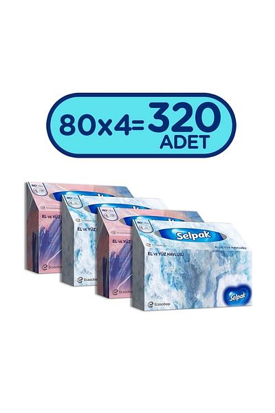 Selpak Hand And Face Towels 4-Piece 320 Sheets