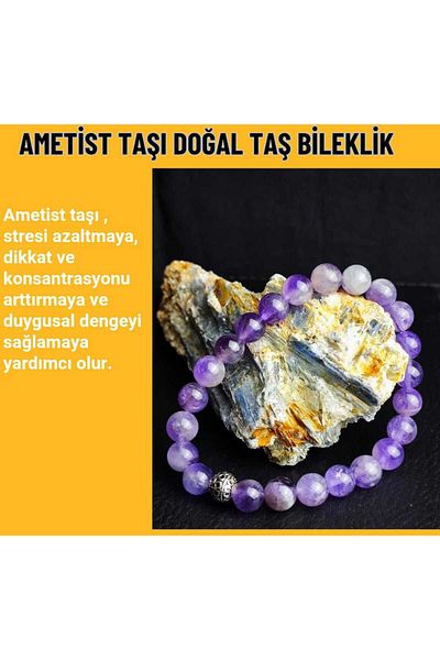 Lio20 Amethyst Stone - Natural Stone Bracelet Unisex Jewelry Bijouterie Accessory