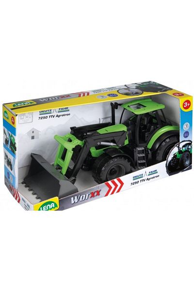 LENA Deutz Fahr Agrotron 7250 Worxx plastic functional bucket tractor for children 45 cm
