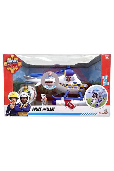 Simba Fireman Sam Wallaby Police Helicopter