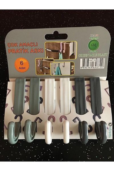 Askıcı 6 L I Practical Hanger Set - Multi-Purpose Towel Bag and Hanger