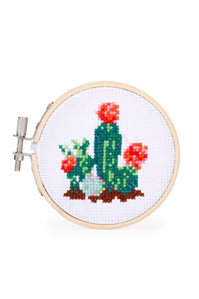 Kikkerland Mini Set de Broderie in Cruciulita - Cactus