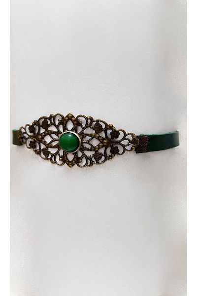 LADYMİRAGE Real Leather Choker Necklace