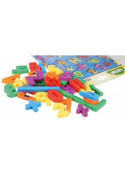 LENA Set of 36 Multicolored Magnetic Mathematical Numbers and Signs 3 Cm Length