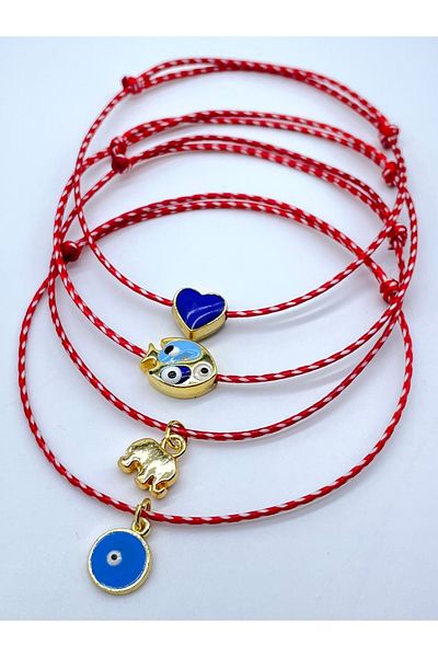 Concept HuBuTU Gift Set of 4 Card Gelatin Luxury Martenitska Wishing Bracelet