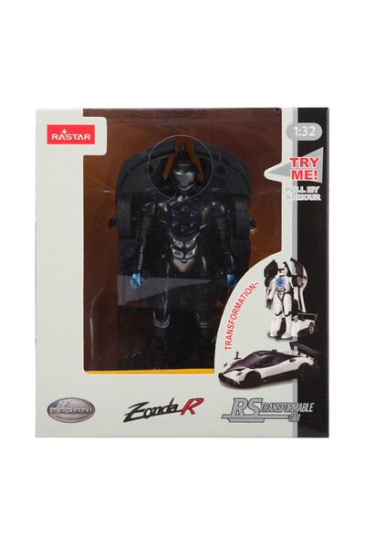 Evelise MASINUTA METALICA CONVERTIBILA PAGANI ZONDA R NEGRU CU SCARA 1 LA 32