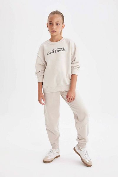 DeFacto Dívčí školní mikina s potiskem Crew Neck C7763a824au