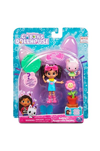 Spinmaster Комплект къщичка за кукли Gabbys - кукла 9,7 см с градинското коте...