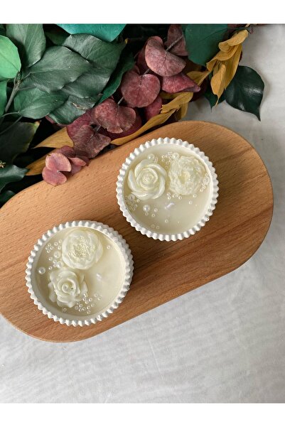 CevDen Tabaklı Mum Dekoratif Mumluk Özel Tasarım Mum 2'Lİ