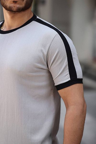 CAN Crew Neck Piece Wrapped Fabric Tshirt