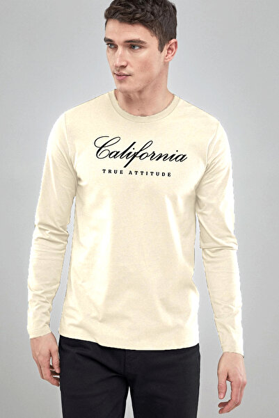 Superlife Ανδρικό μακρυμάνικο μπλουζάκι με στάμπα της Καλιφόρνια SPR25TS38