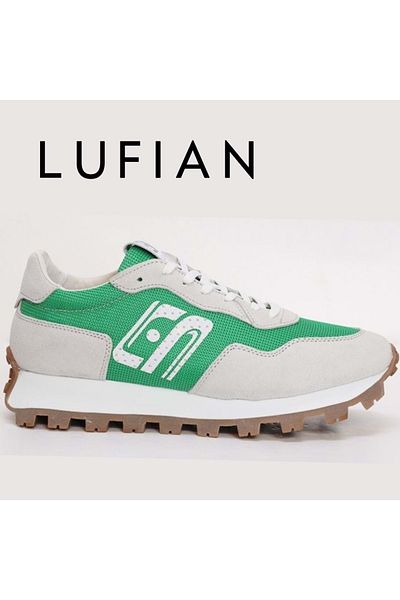 Lufian Ανδρικά δερμάτινα πάνινα παπούτσια Green Arthur