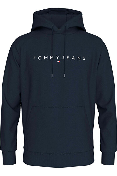 Tommy Hilfiger Erkek Çok Koyu Lacivert Kapüşonlu Sweatshirt