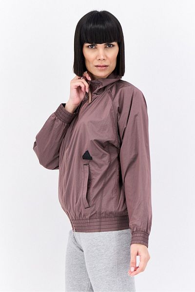 adidas Women Sportswear Fit Long Sleeve Outdoor Jacket, Mauve
