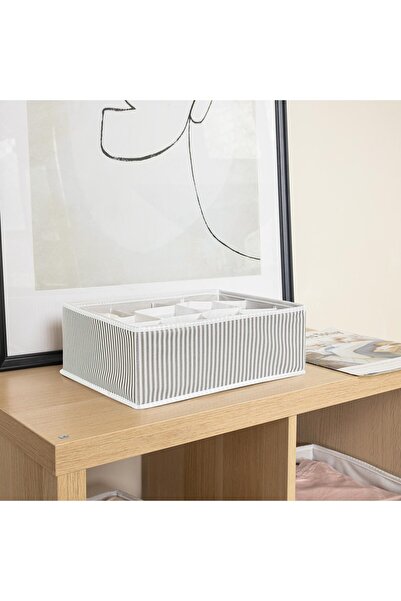 BsdHome 12 Bölmeli Çekmece İçi Düzenleyici Çok Amaçlı Pratik Çorap Kravat Eşarp Organizer kartonlu Kutu