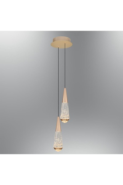 Özcan Aydınlatma Özcan Aydınlatma 2791-2A-03 Diyop 2'Lİ Sarkıt Sarı