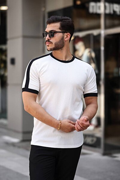 CAN Crew Neck Piece Wrapped Fabric Tshirt