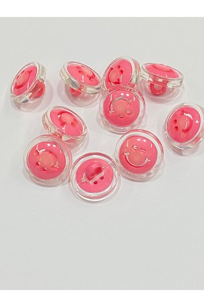 karantuhafiye Baby Button / Smiley Face Model / 10 Pomegranate Flowers