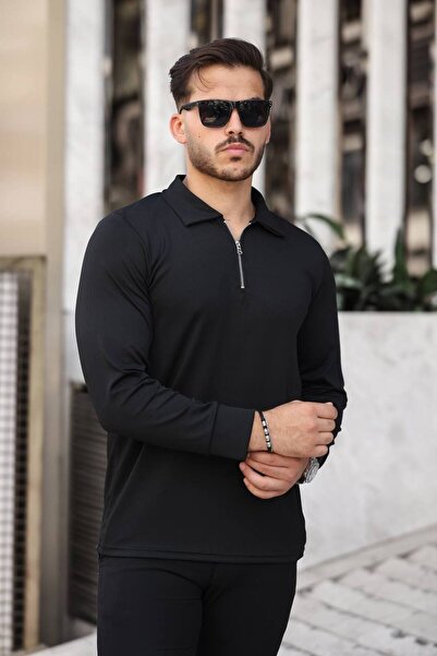 CAN Half Zipper Polo Neck Twist Sweat