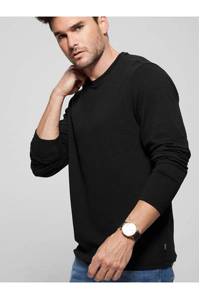 Guess Ls Fairfax Textured Knit Men's Sweater