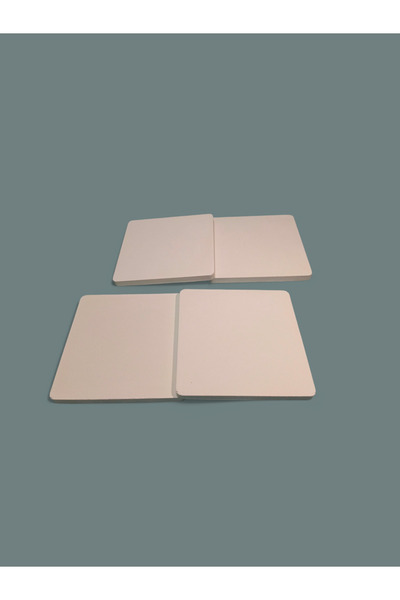 Esepix 4’lü Set Kare Bardak Altı UV Baskıya Uygun  Hazır Doğal Taş 10x10cm