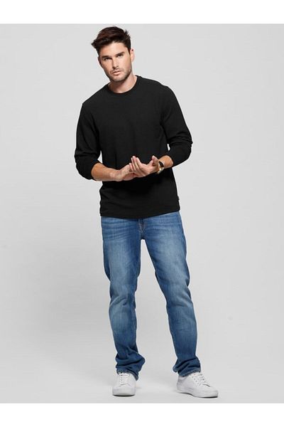 Guess Ls Fairfax Textured Knit Men's Sweater