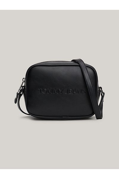Tommy Hilfiger Women's Black Shoulder Bag - Logo Detail, Zipper and Multi-Pocket AW0AW16274-BDS