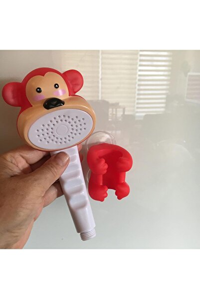 JetDukkan Çocuk, Bebek Duş Başlığı Su Maymun Şekilli , Banyo , Oyuncak Hayvan Eğlence