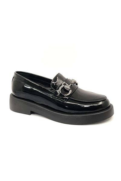 Greyder 72133 Дамски ежедневни оксфордски обувки Zn Urban Leather Comfort, черно-лачени