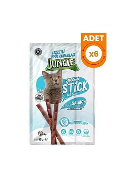 Jungle Somonlu Stick Kedi Ödülü 6 Adet